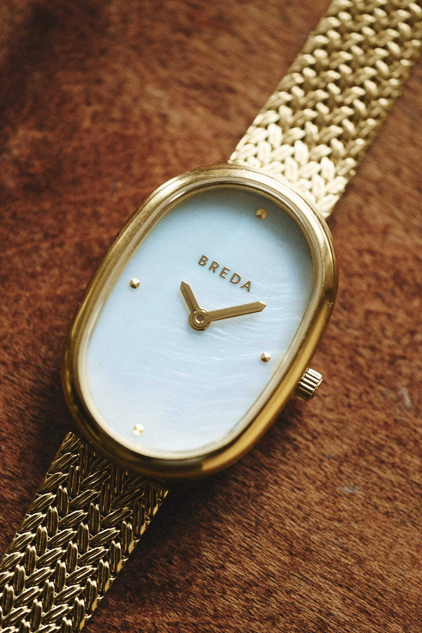 Breda Jane watch in gold and pearl