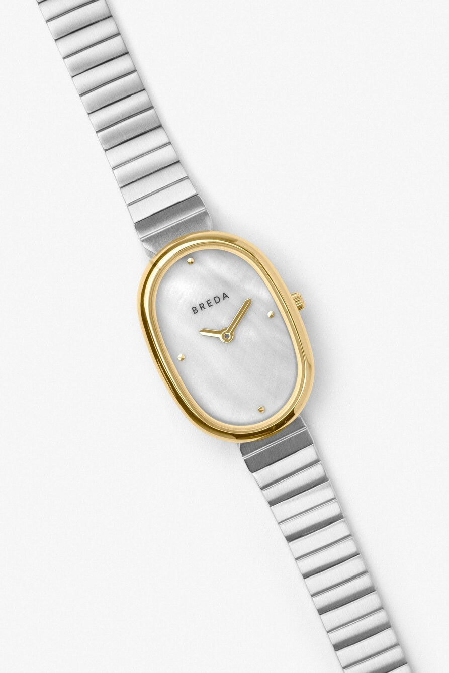 Breda Jane watch in gold silver and pearl