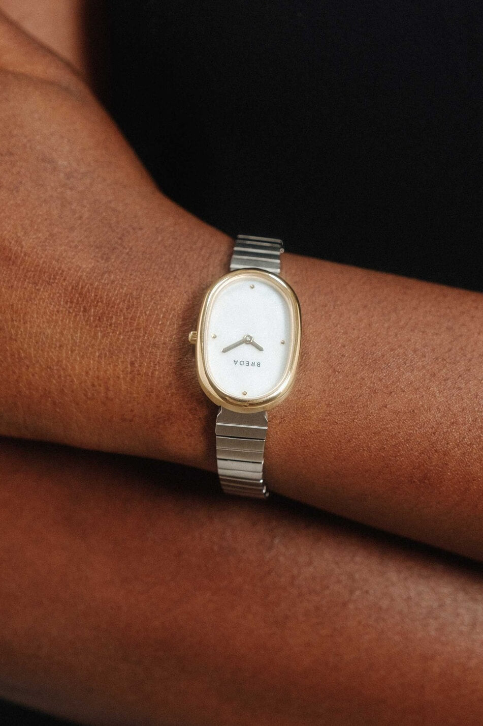 Breda Jane watch in gold silver and pearl