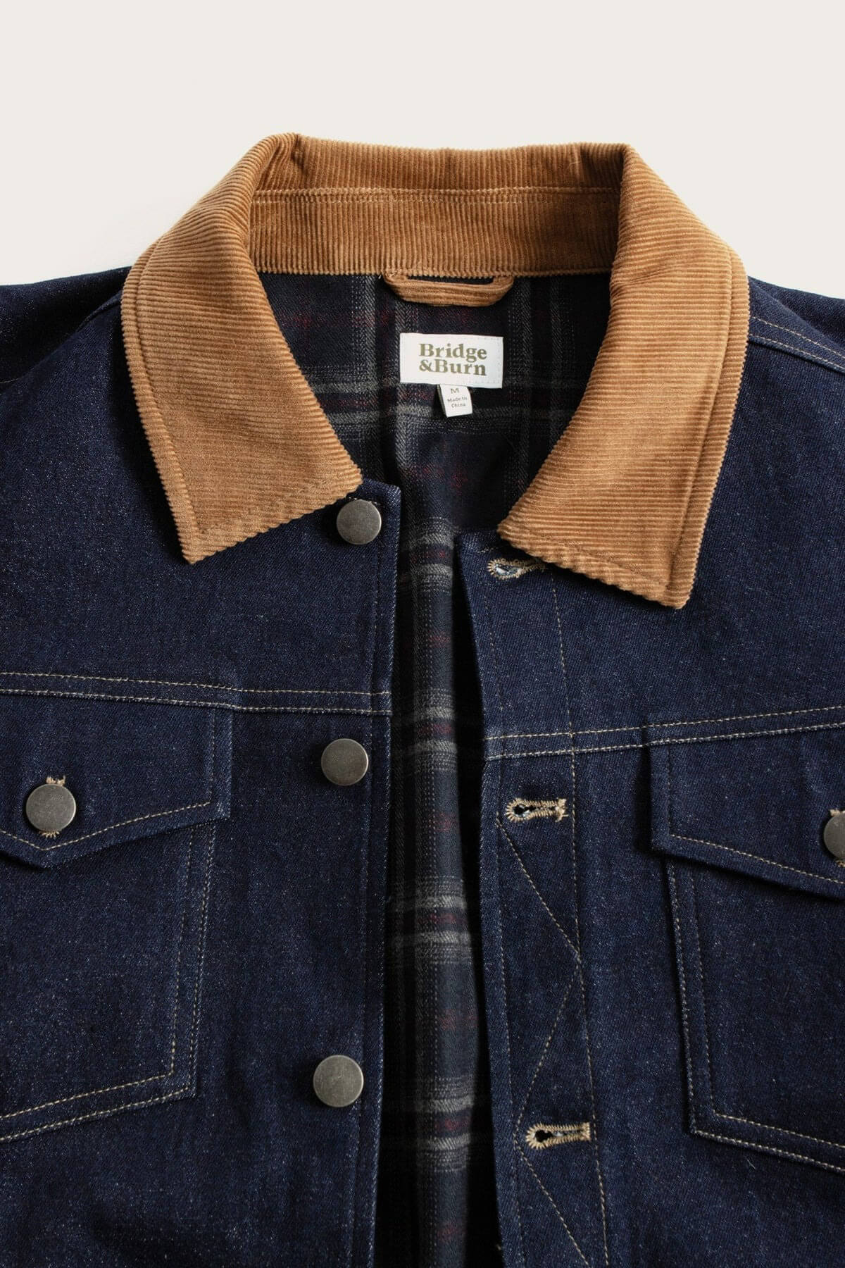 Bridge & Burn burl jacket in dark denim