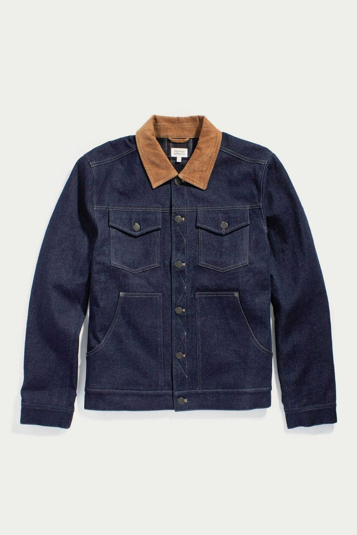 Bridge & Burn burl jacket in dark denim