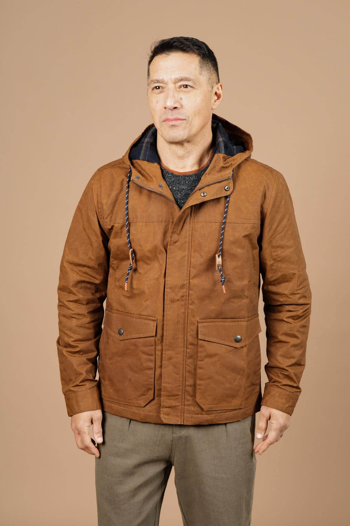 Bridge & Burn Marshall jacket in hickory waxed ripstop