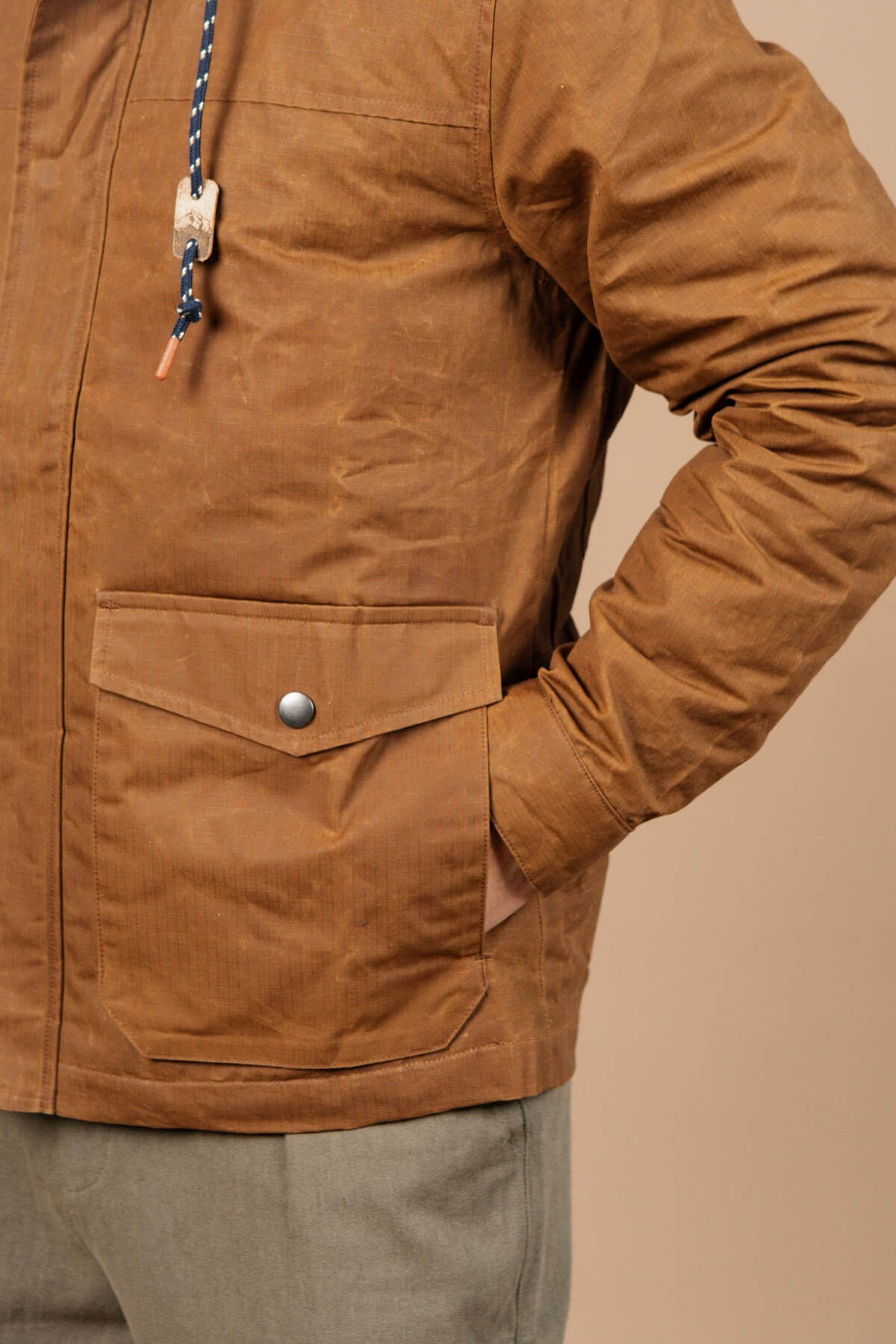 Bridge & Burn Marshall jacket in hickory waxed ripstop