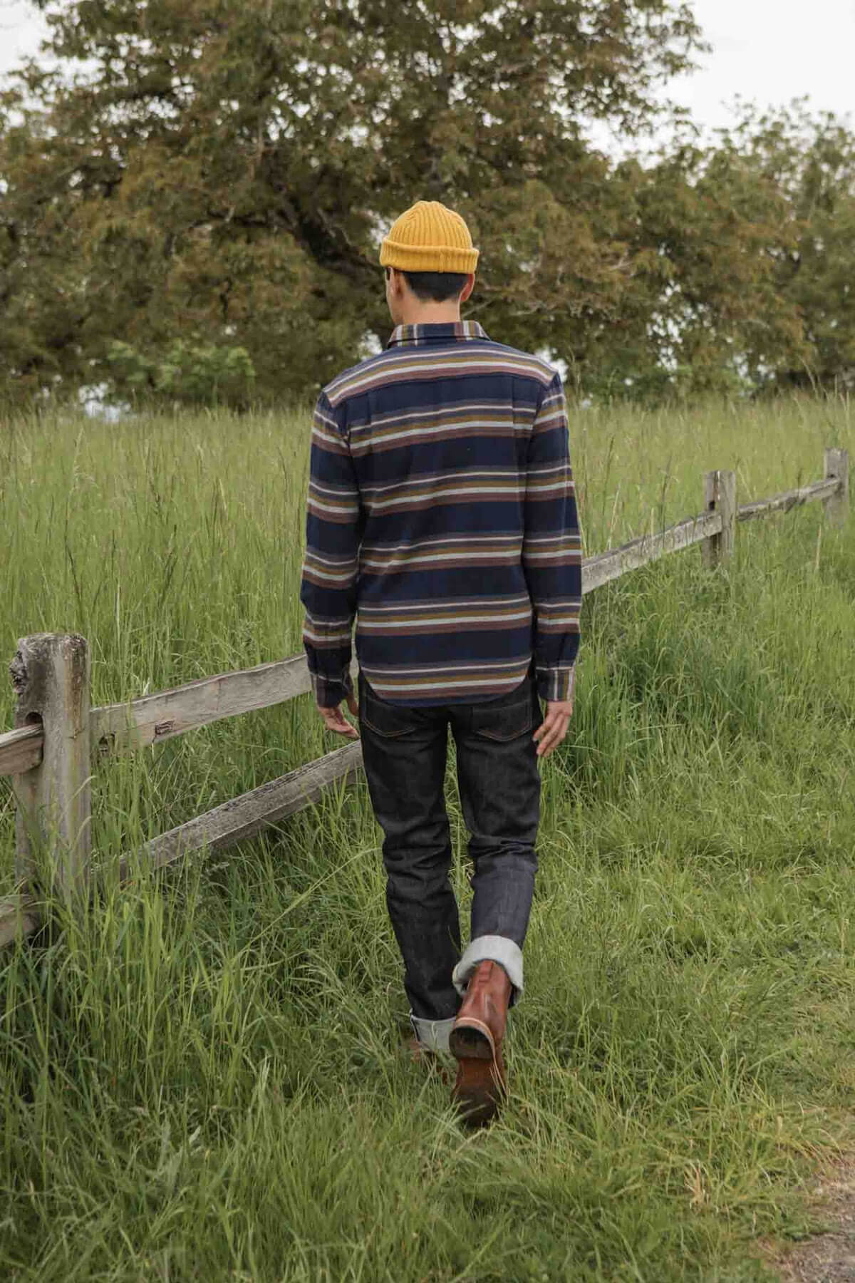 Bridge & Burn Cole Slim Shirt in coastline stripe
