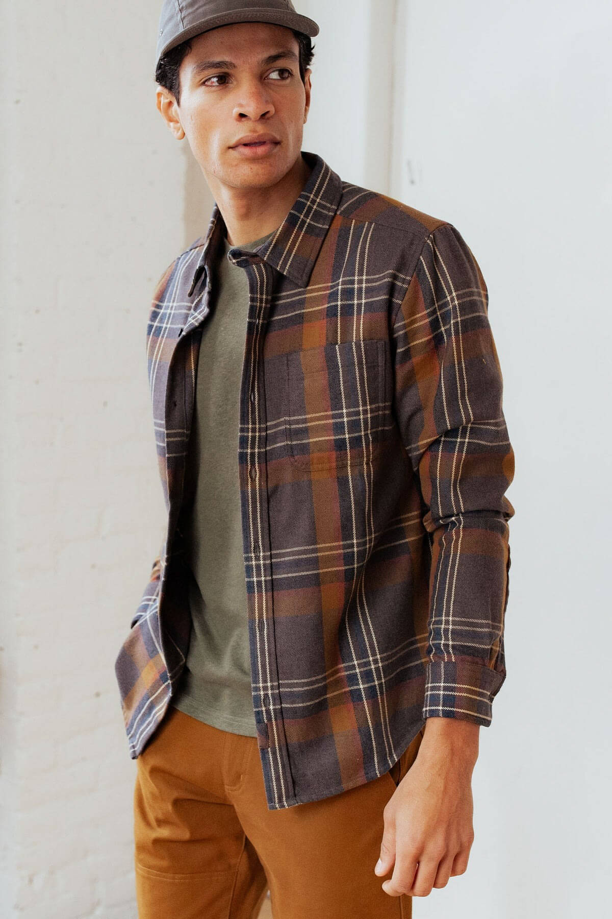 Bridge and Burn Jude Shirt in twilight plaid