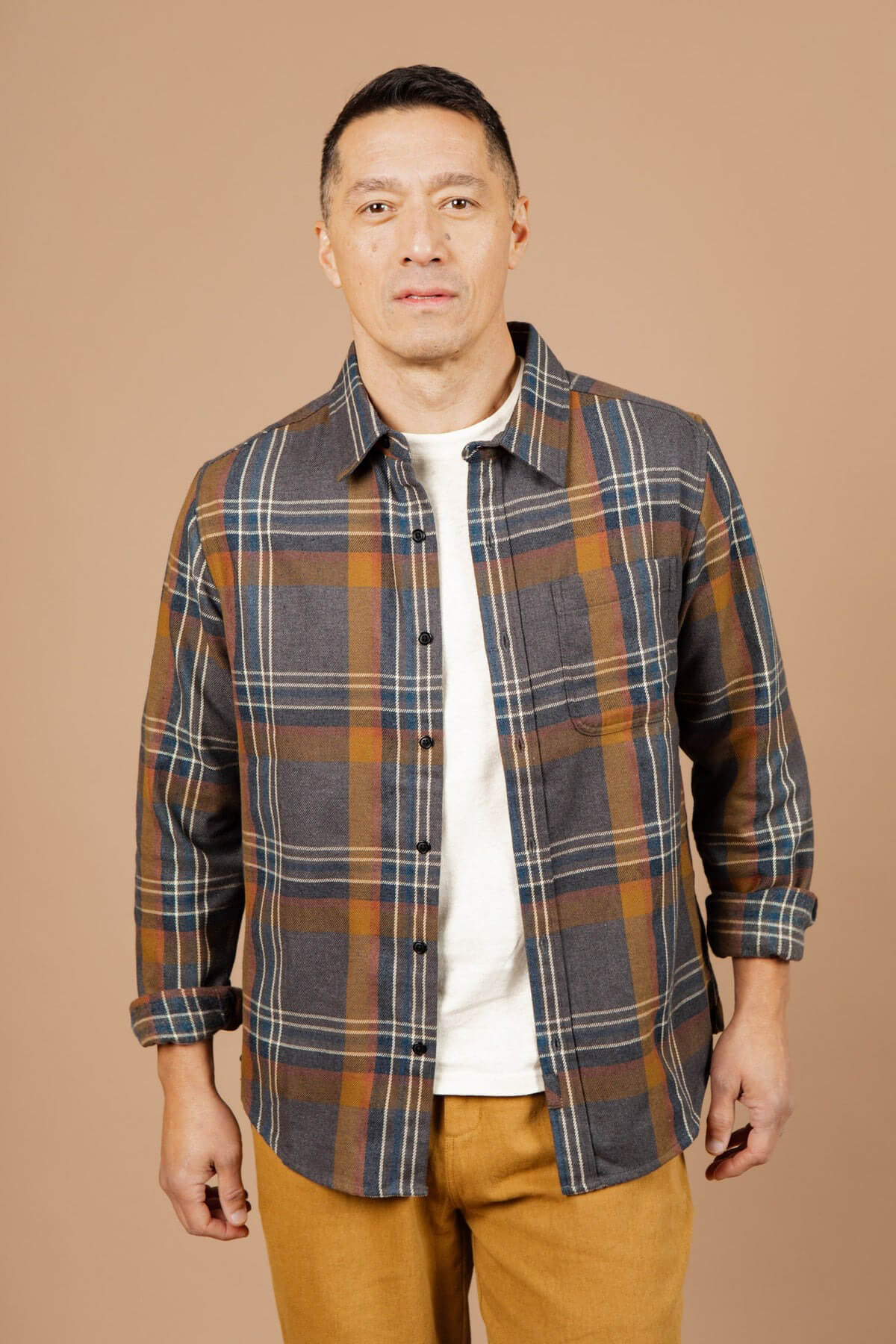 Bridge and Burn Jude Shirt in twilight plaid