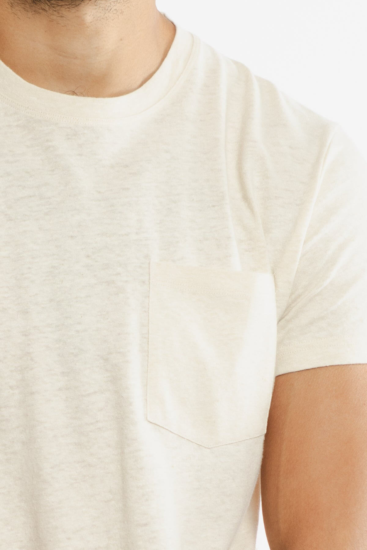 Bridge & Burn rganic hemp pocket tee in ivory