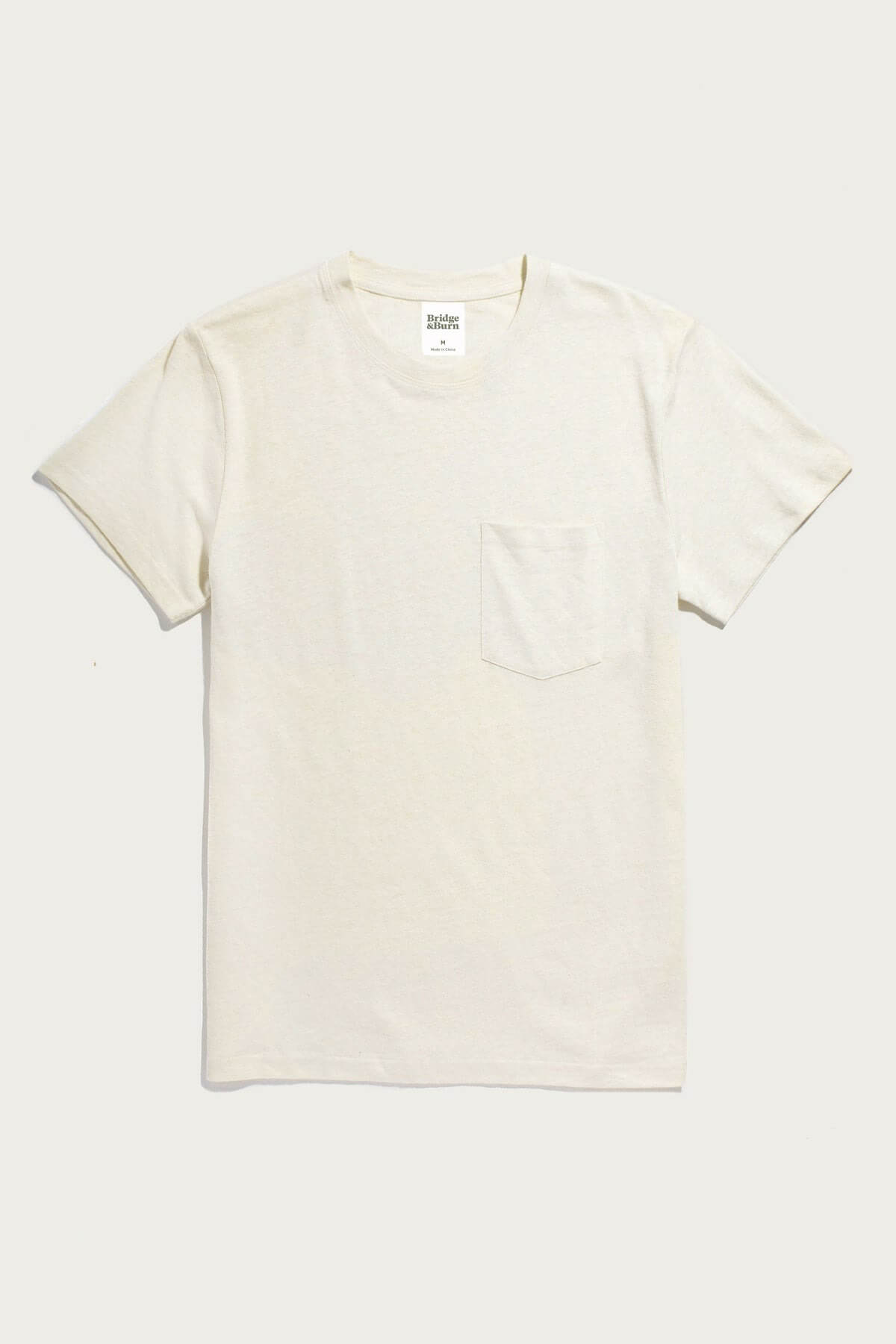 Bridge & Burn rganic hemp pocket tee in ivory