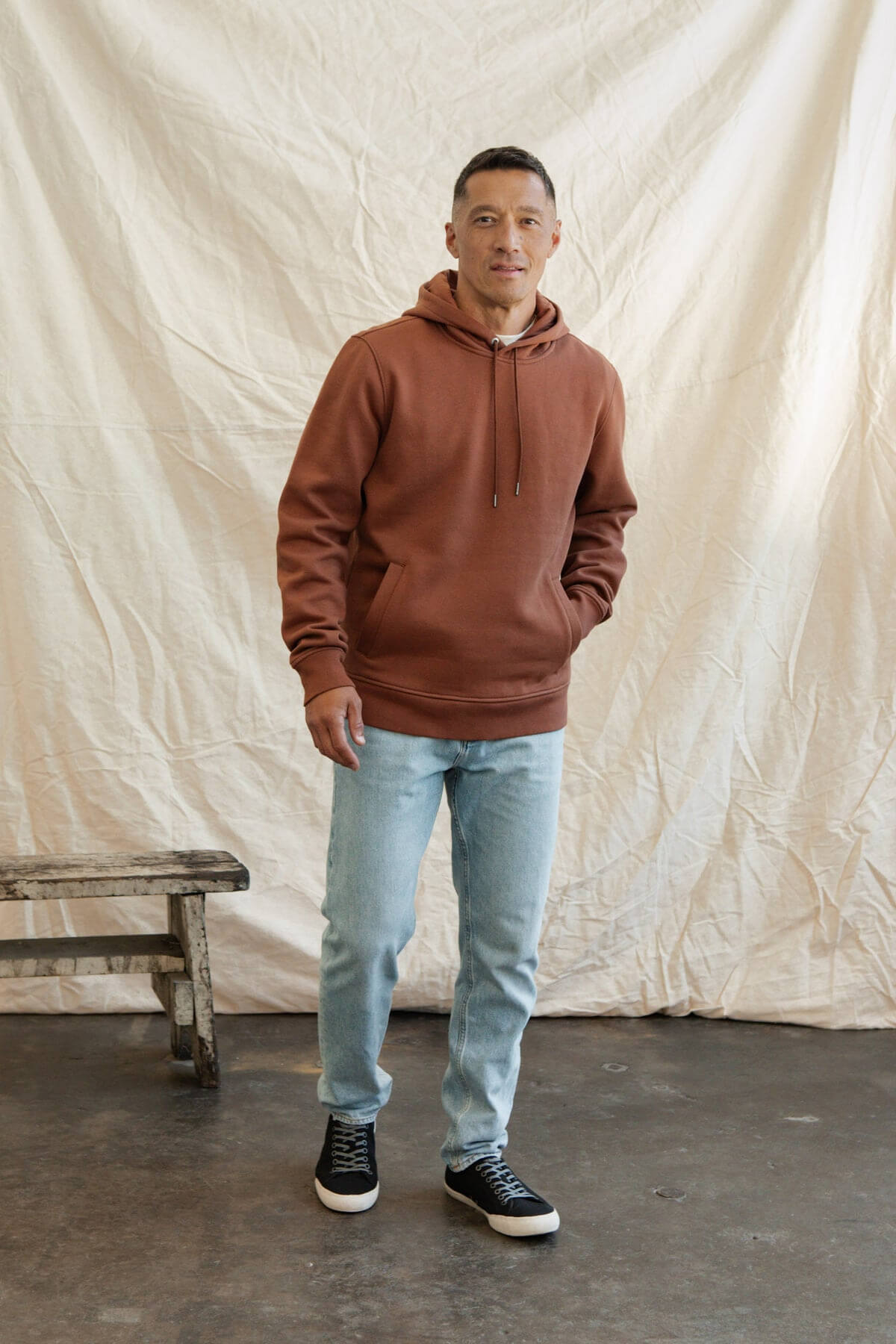 Bridge & Burn Williams Pullover Hoodie in burnt umber