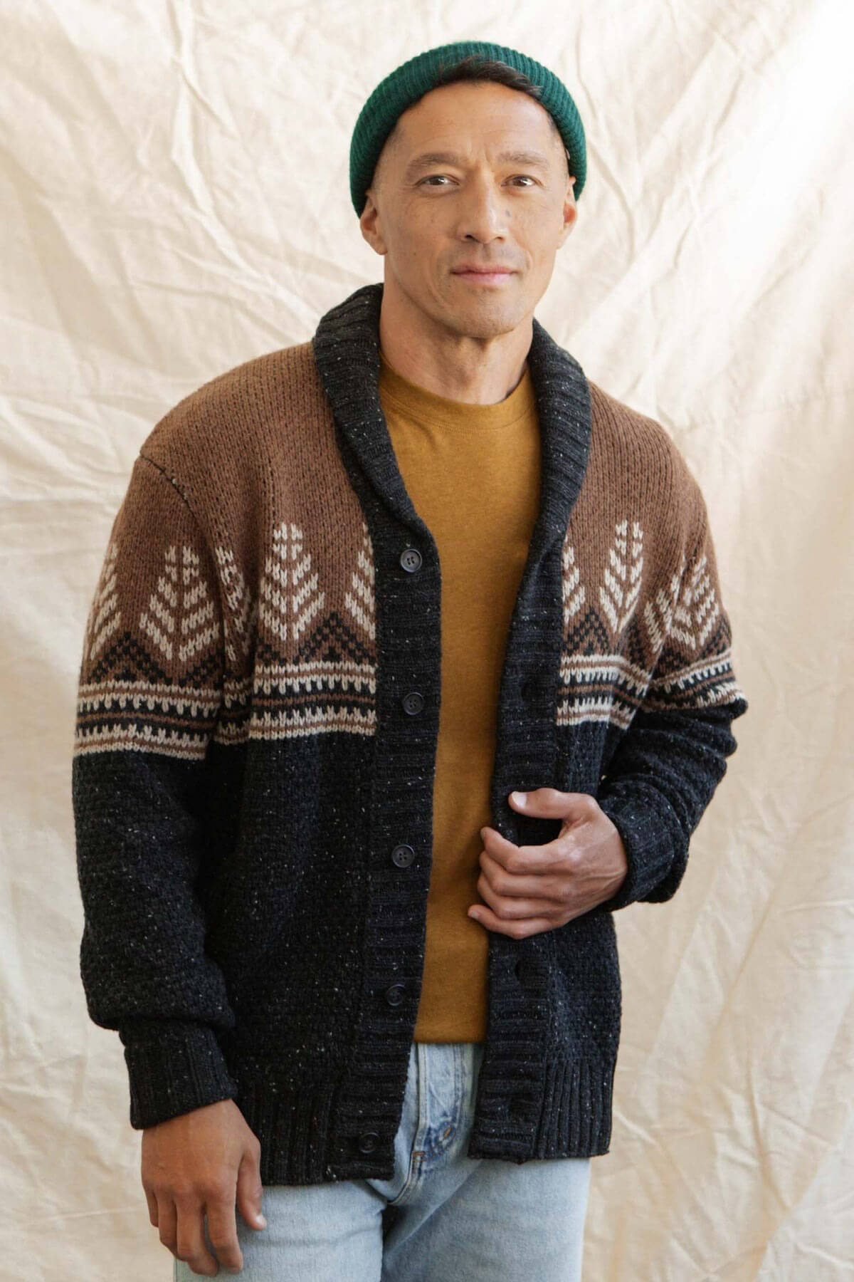 Bridge & Burn Aaron sweater in charcoal multi