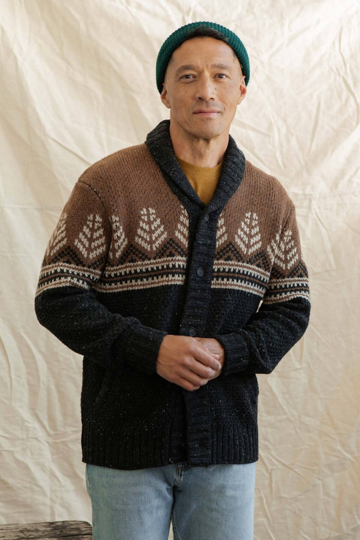 Bridge & Burn Aaron sweater in charcoal multi