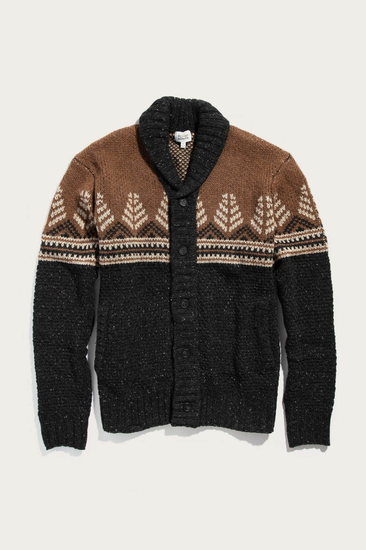 Bridge & Burn Aaron sweater in charcoal multi