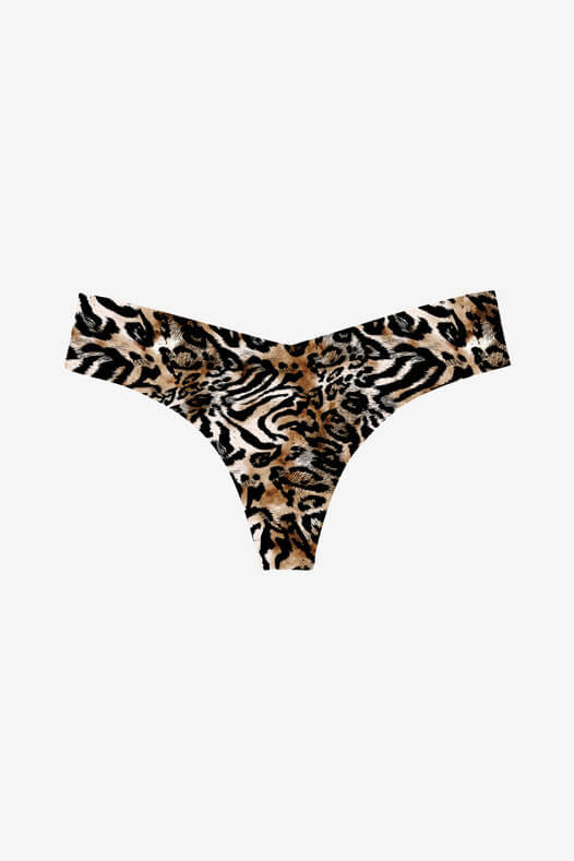 Commando Classic Print Thong wild leopard