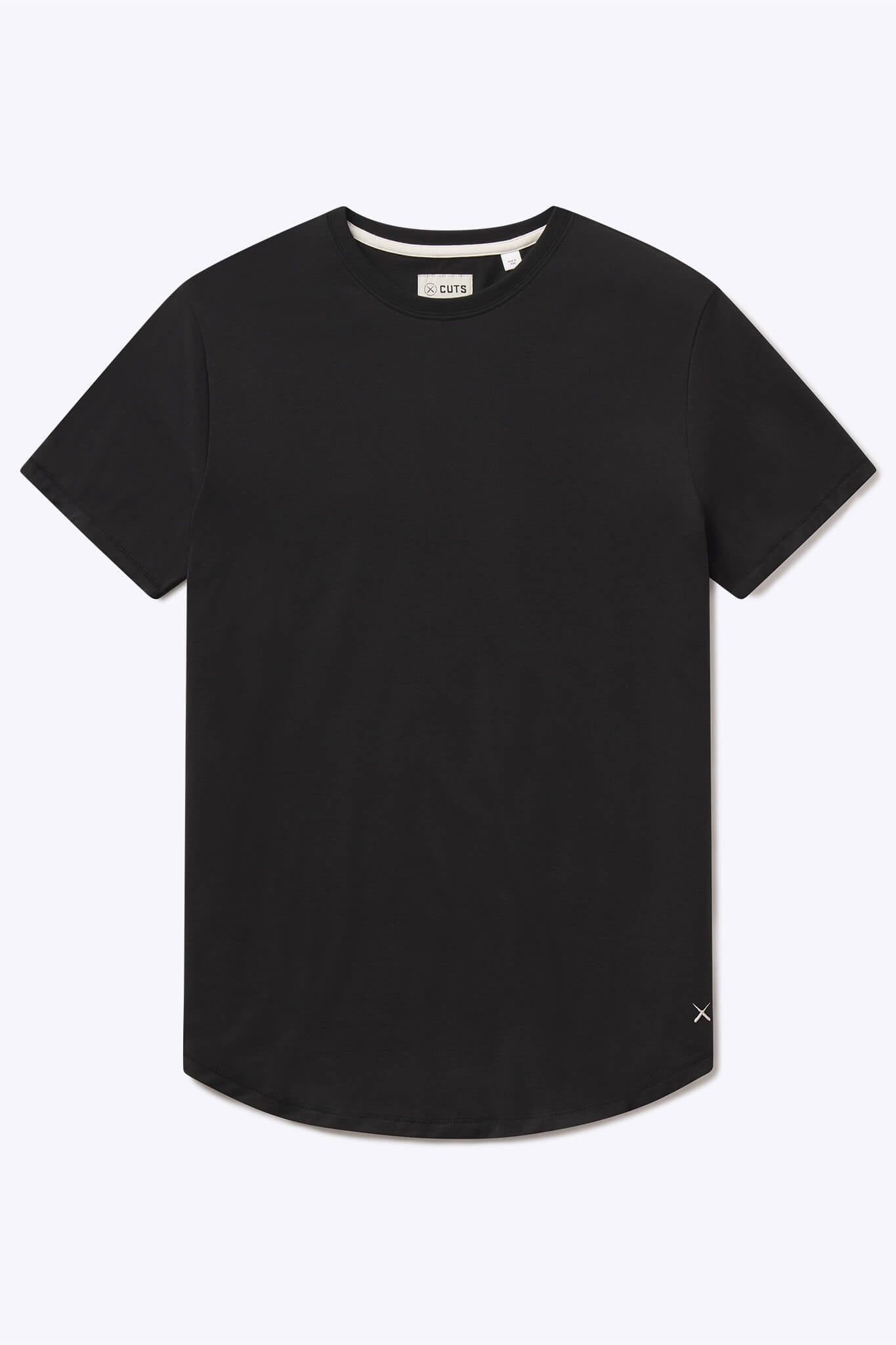 Cuts featherweight pima tee in black