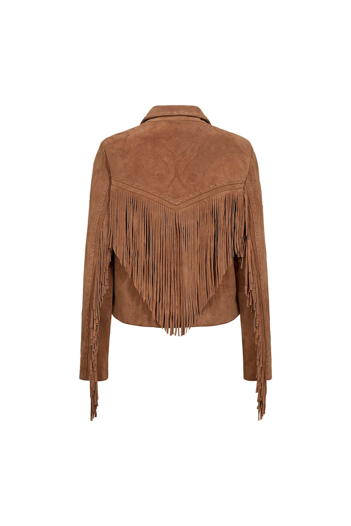 DayFregie Fringe jacket in saddle