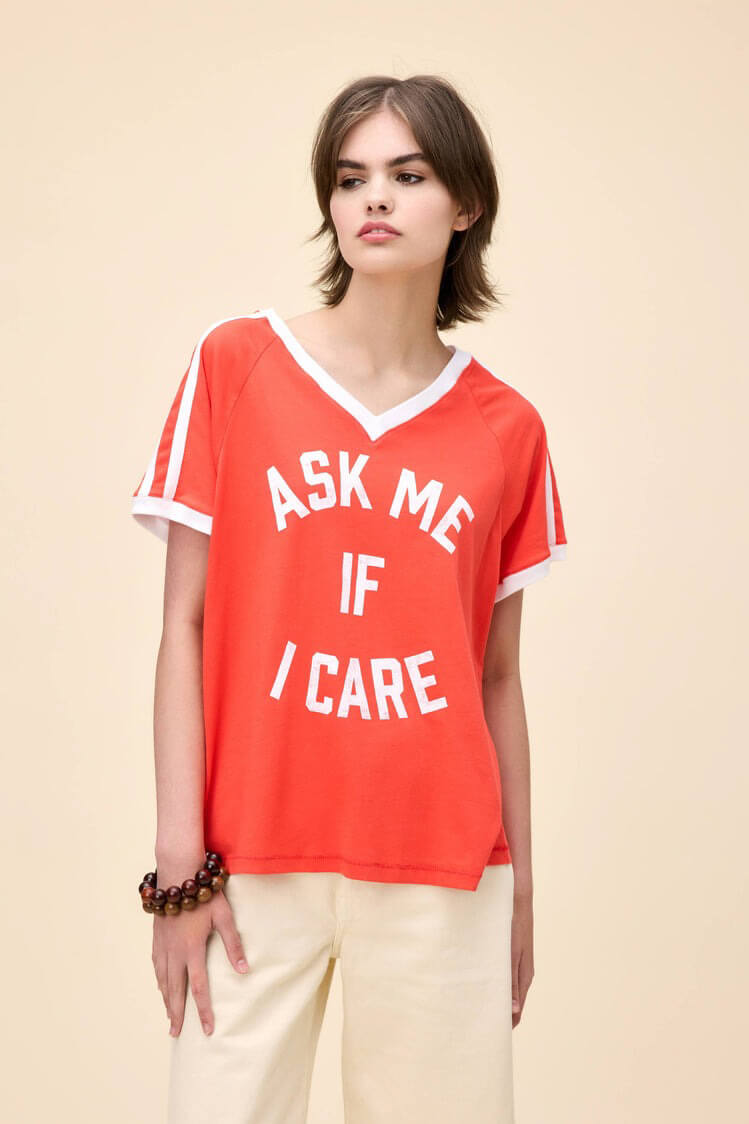 Daydreamer Tees ask me if i care club tee in watermelon combo