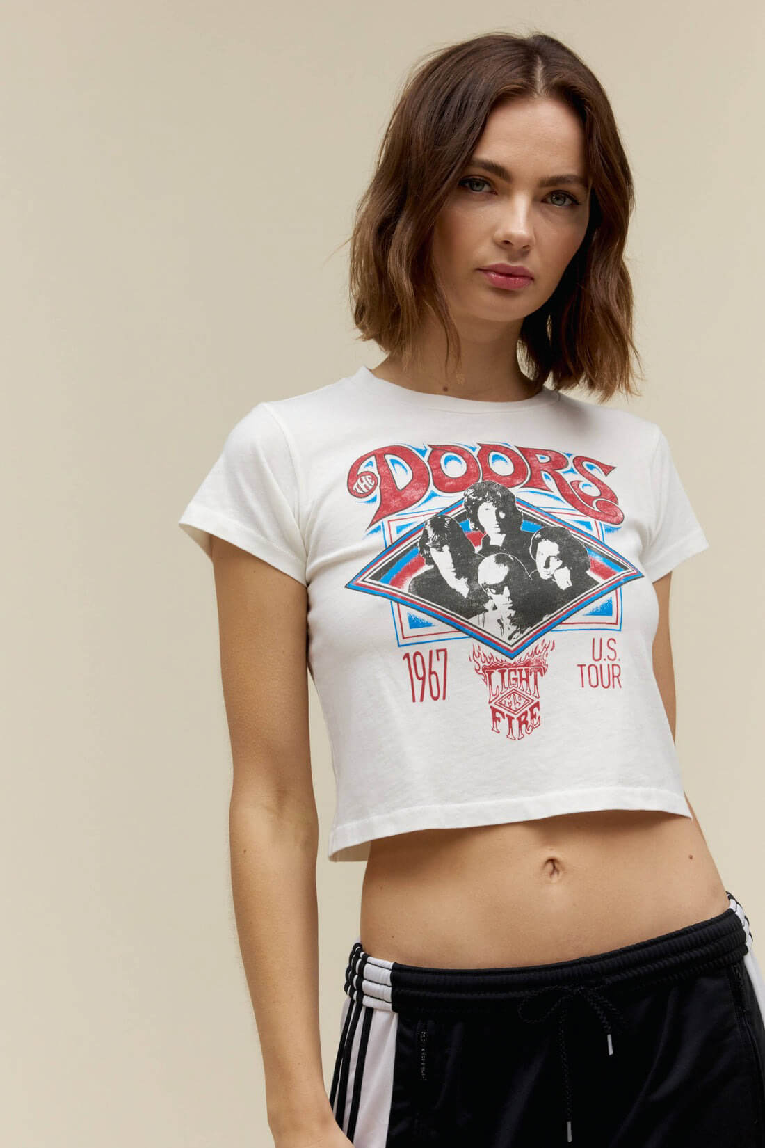 Daydreamer Tees the doors light my fire camp tee in vintage white