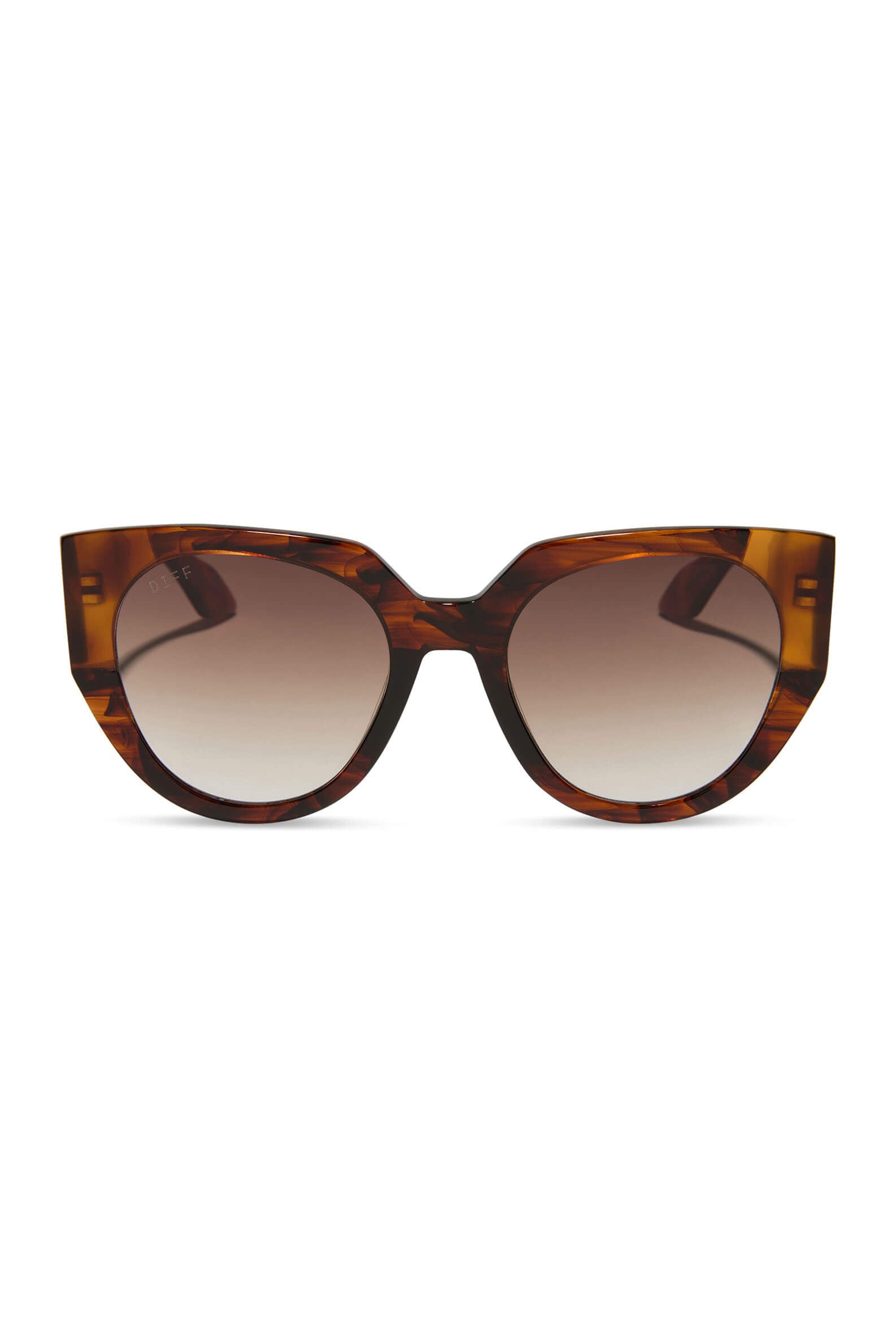 Diff Eyewear ivy sunglasses in sequoia tortoise and brown gradient