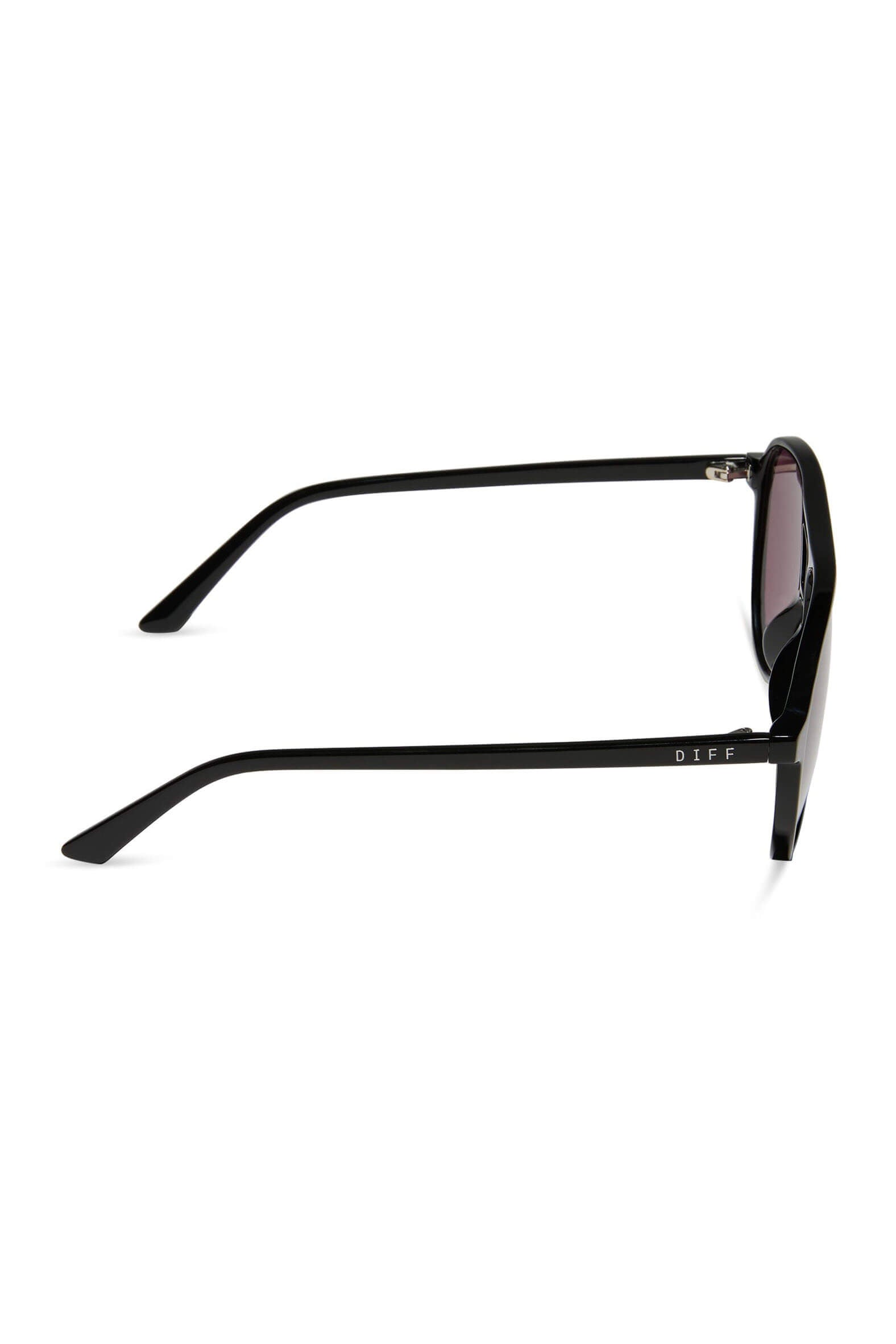 diff eyewear tosca ii black aubergine polarized sunglasses