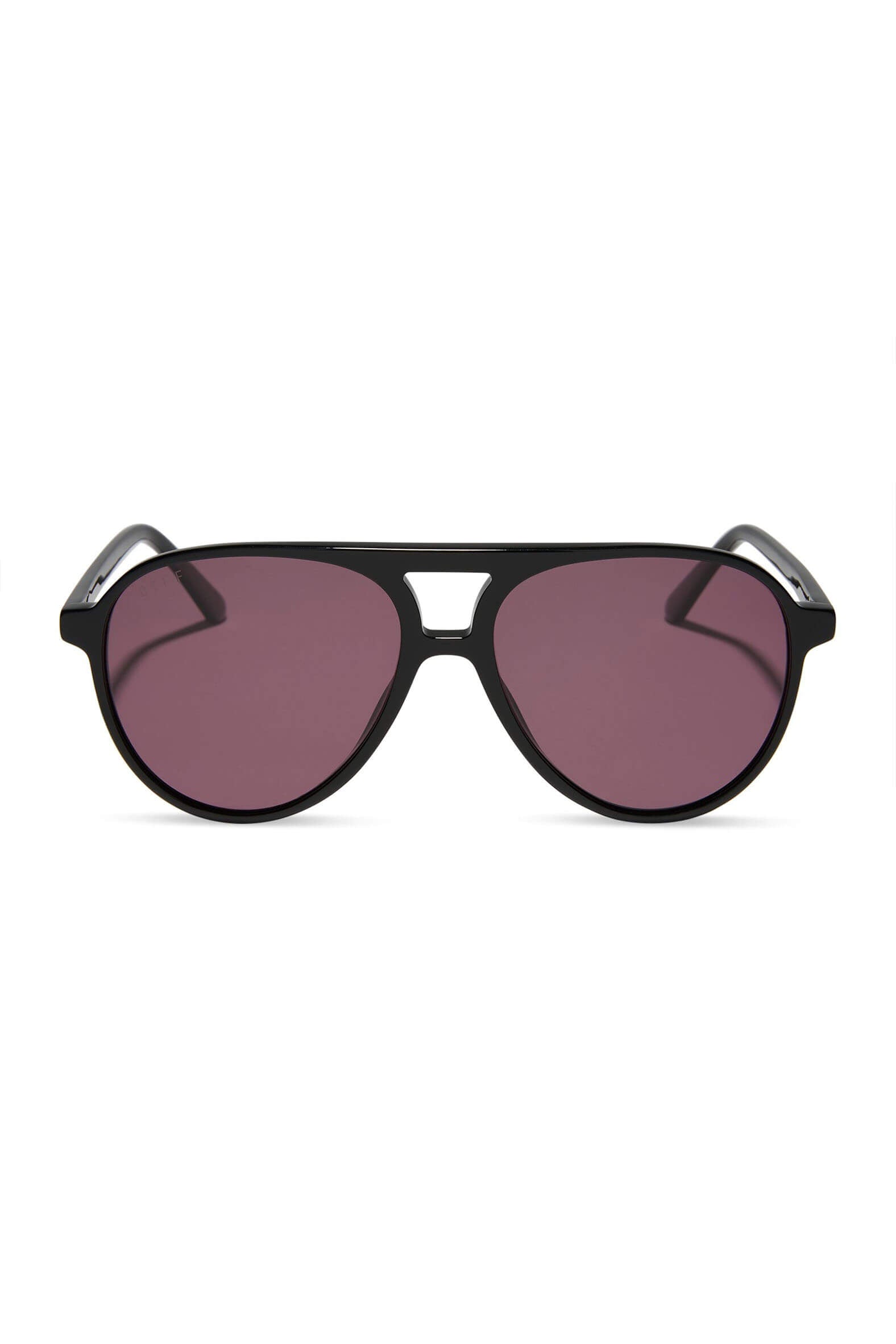 diff eyewear tosca ii black aubergine polarized sunglasses