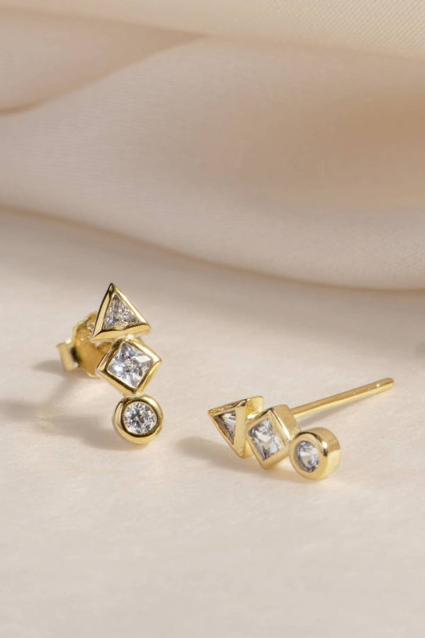 maive etta stud geometric earrings
