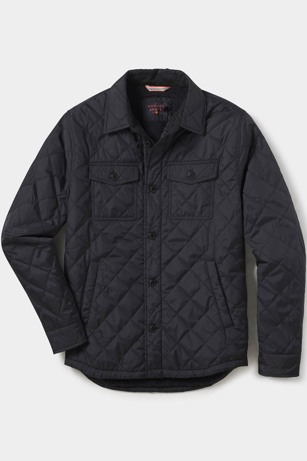 mens quilted sherpa jacket