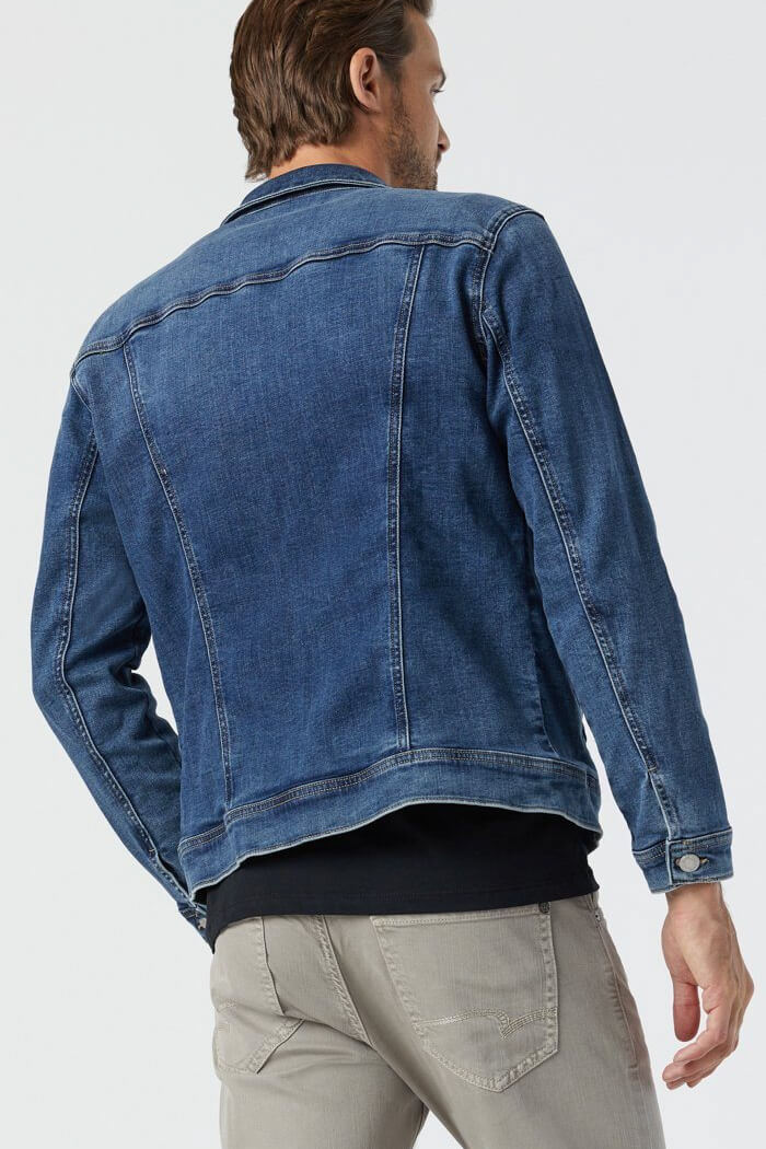 Frank denim jacket in dark foggy feather blue