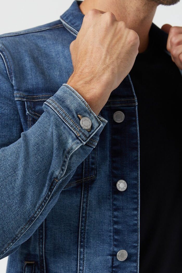 Frank denim jacket in dark foggy feather blue