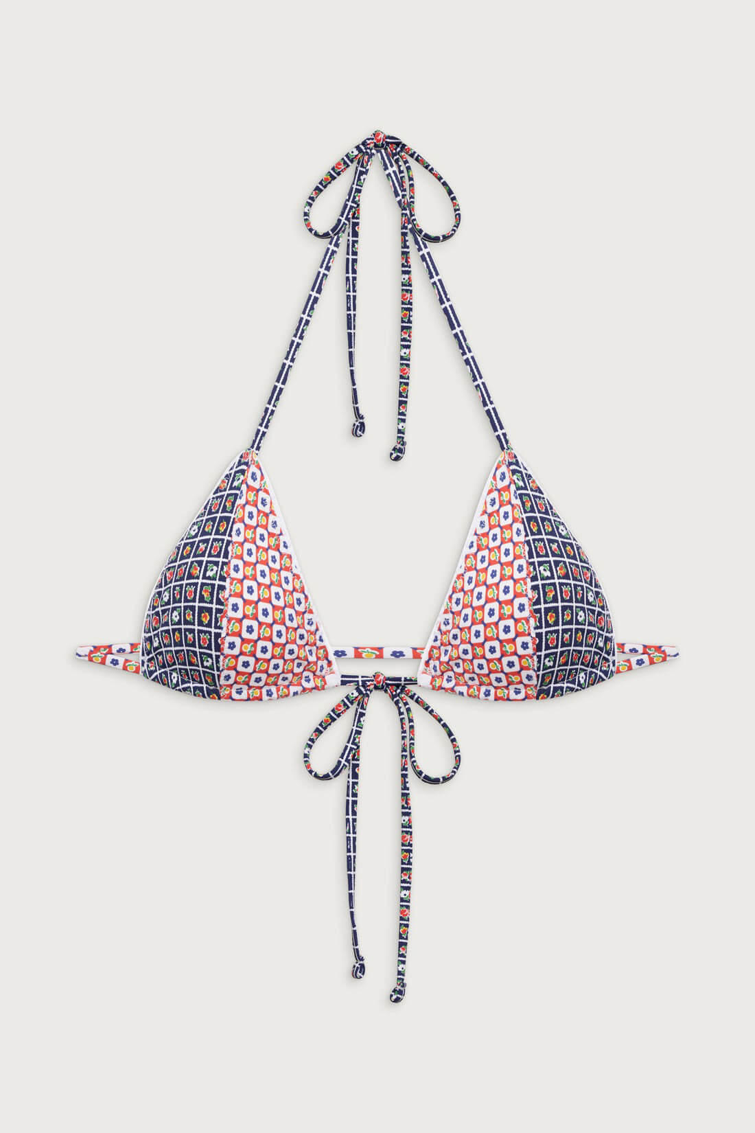 Frankies Bikinis coastal triangle top in farmhouse florals