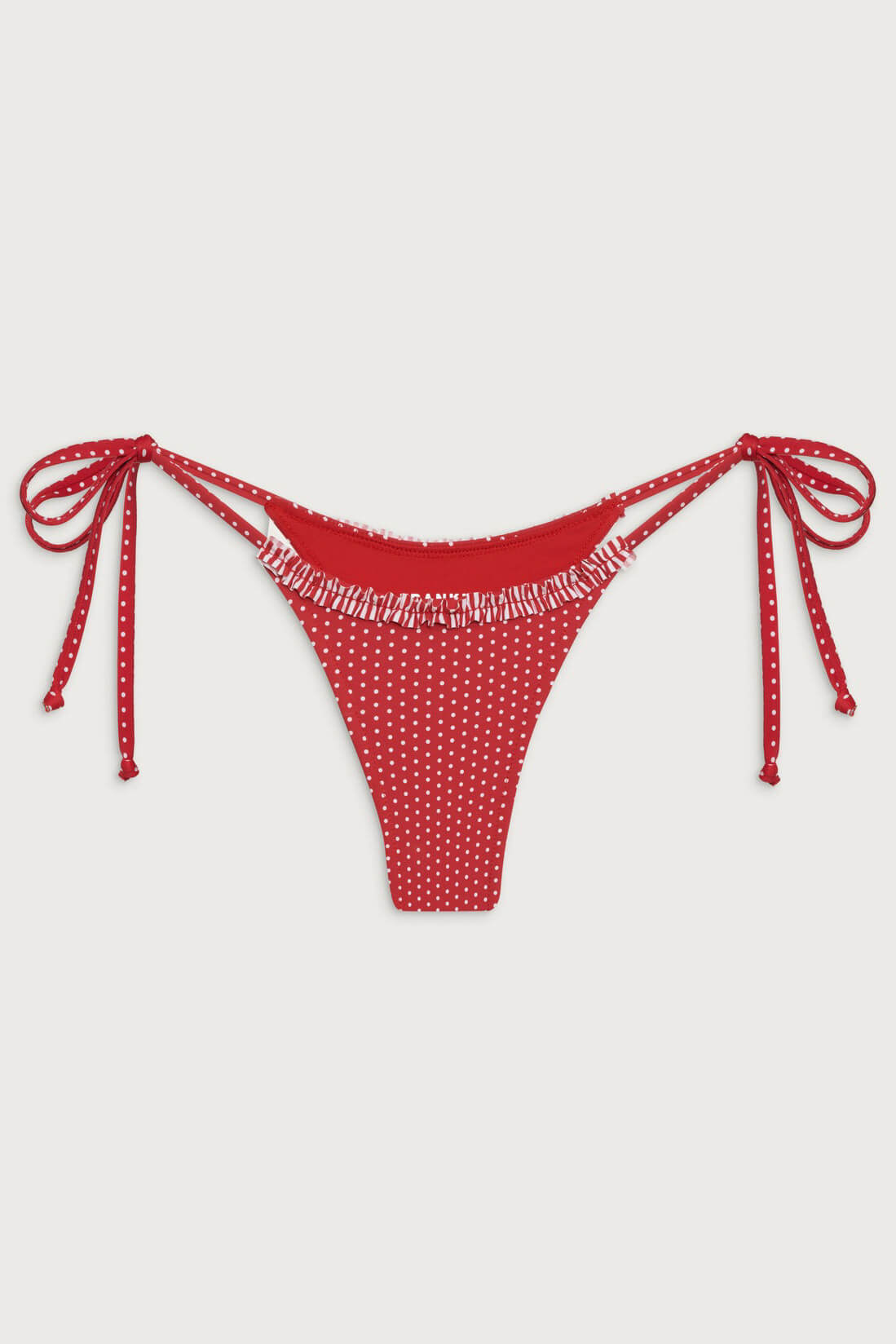 Frankies Bikinis divine bottom in scarlet dot