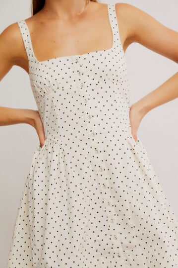 Free People astrid printed dress in ivory combo