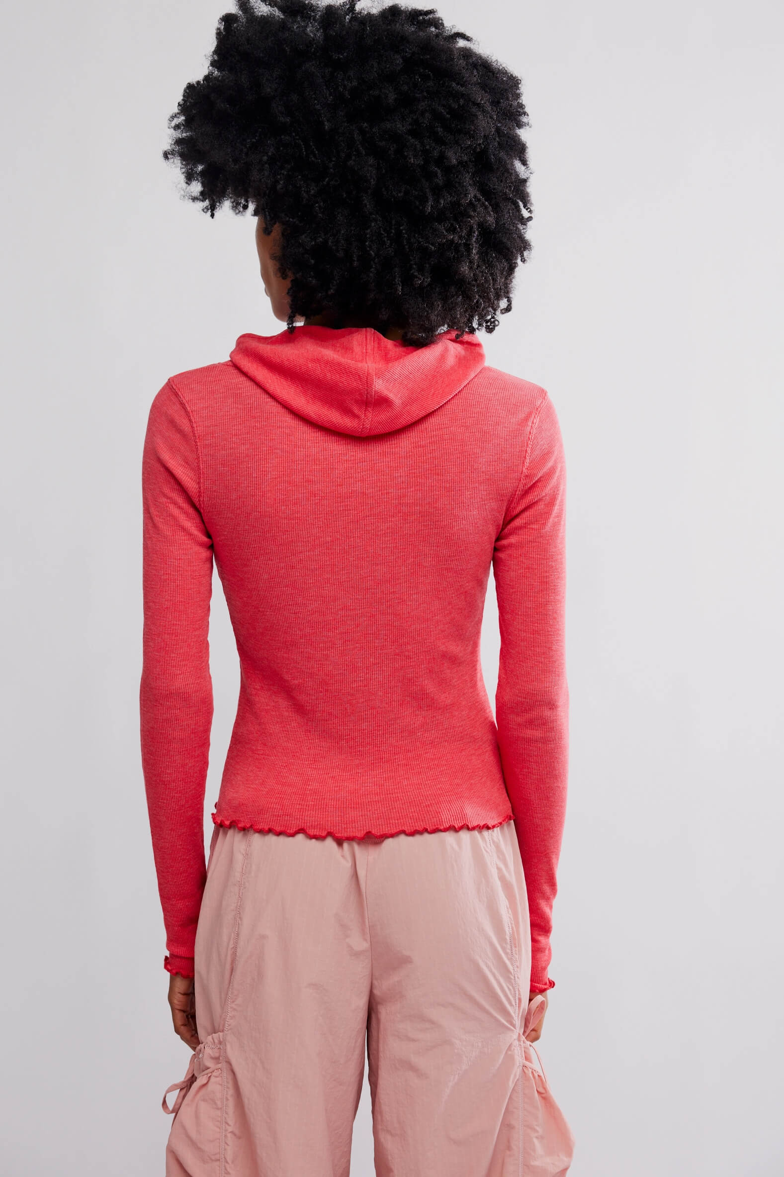 Free People Breathe Easy Long Sleeve in victory red