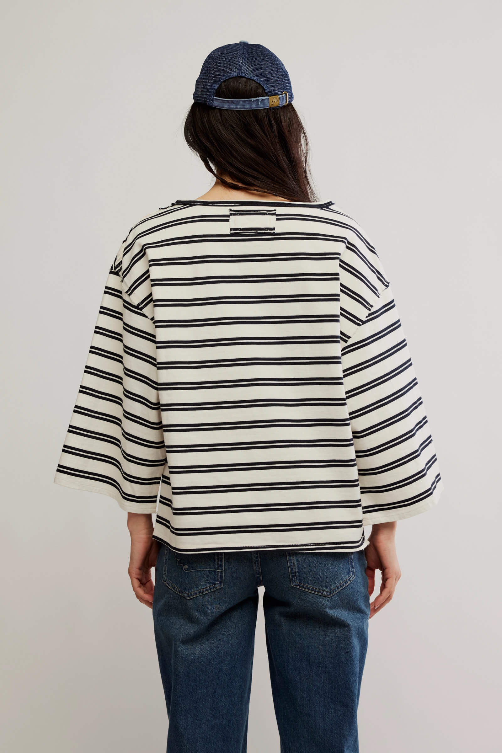 Free People cest la vie tee in black combo