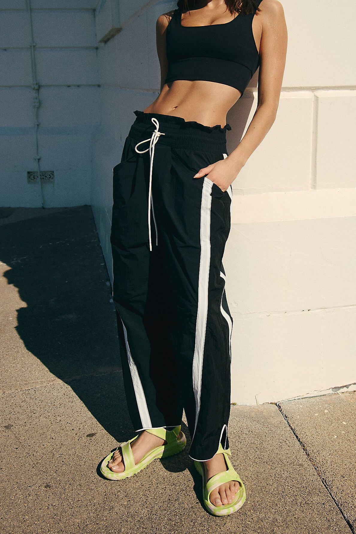 Free People champ is here pant in black