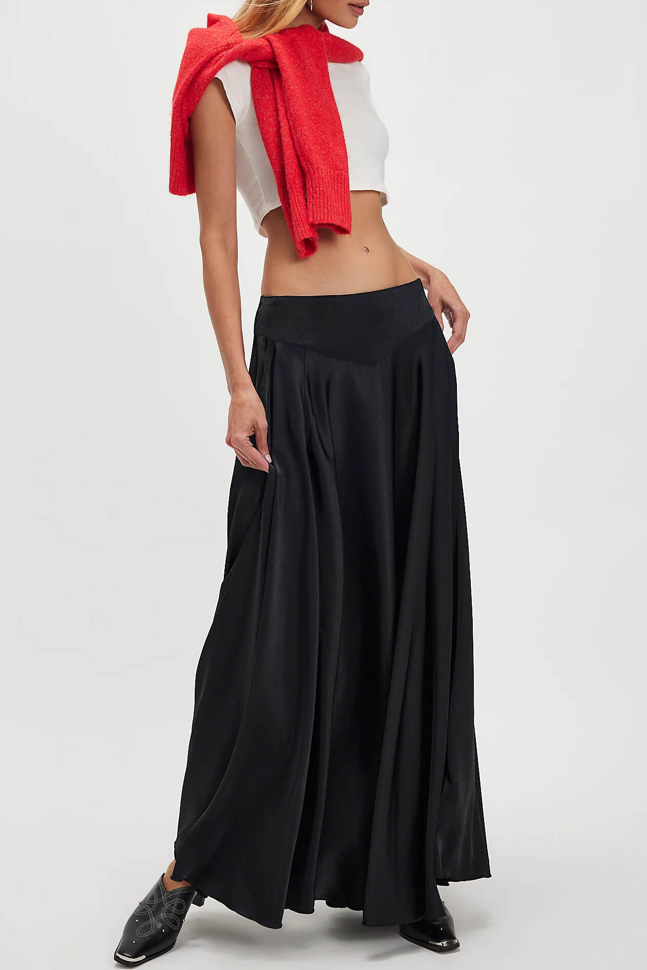 Free People Chilco Maxi Skirt in black
