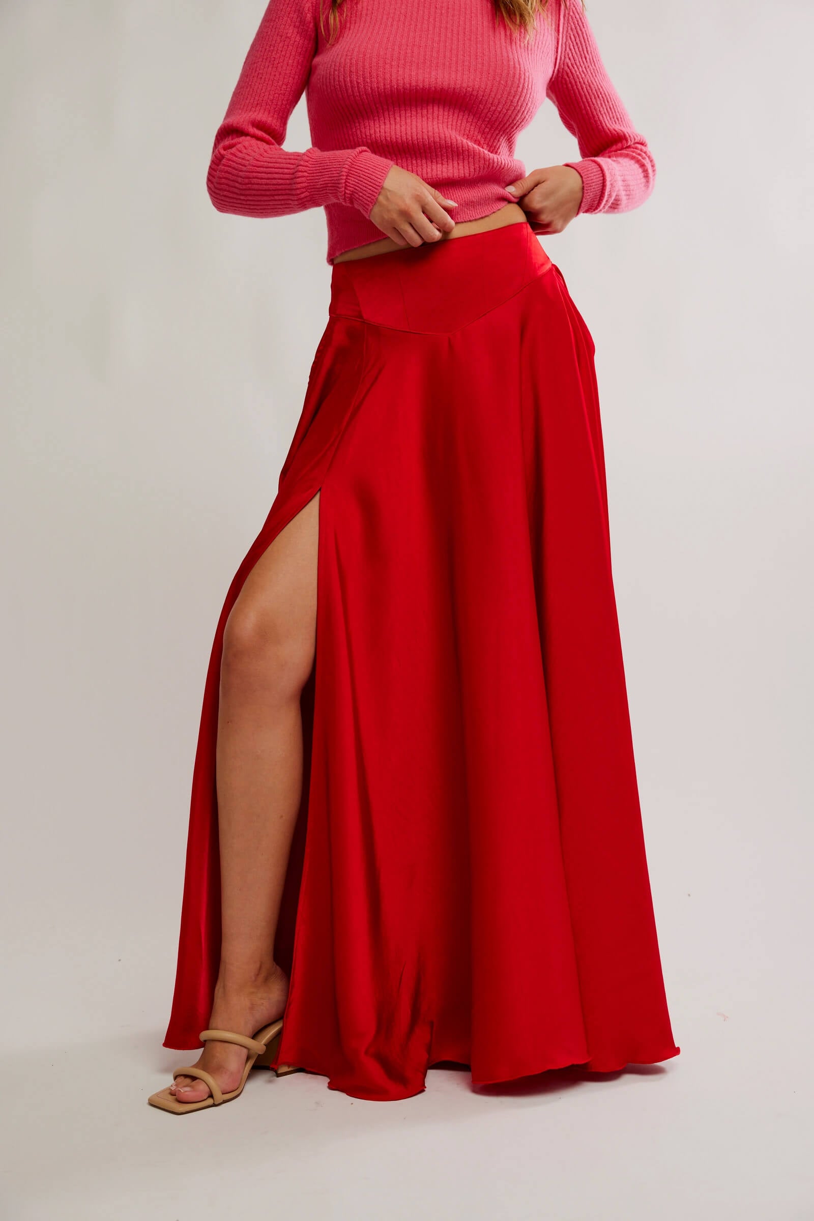 Free People Chilco Maxi Skirt in salsa