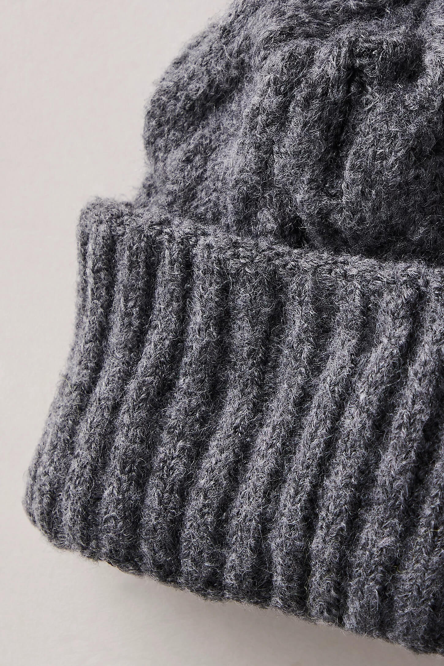 Free People coast line beanie in charcoal