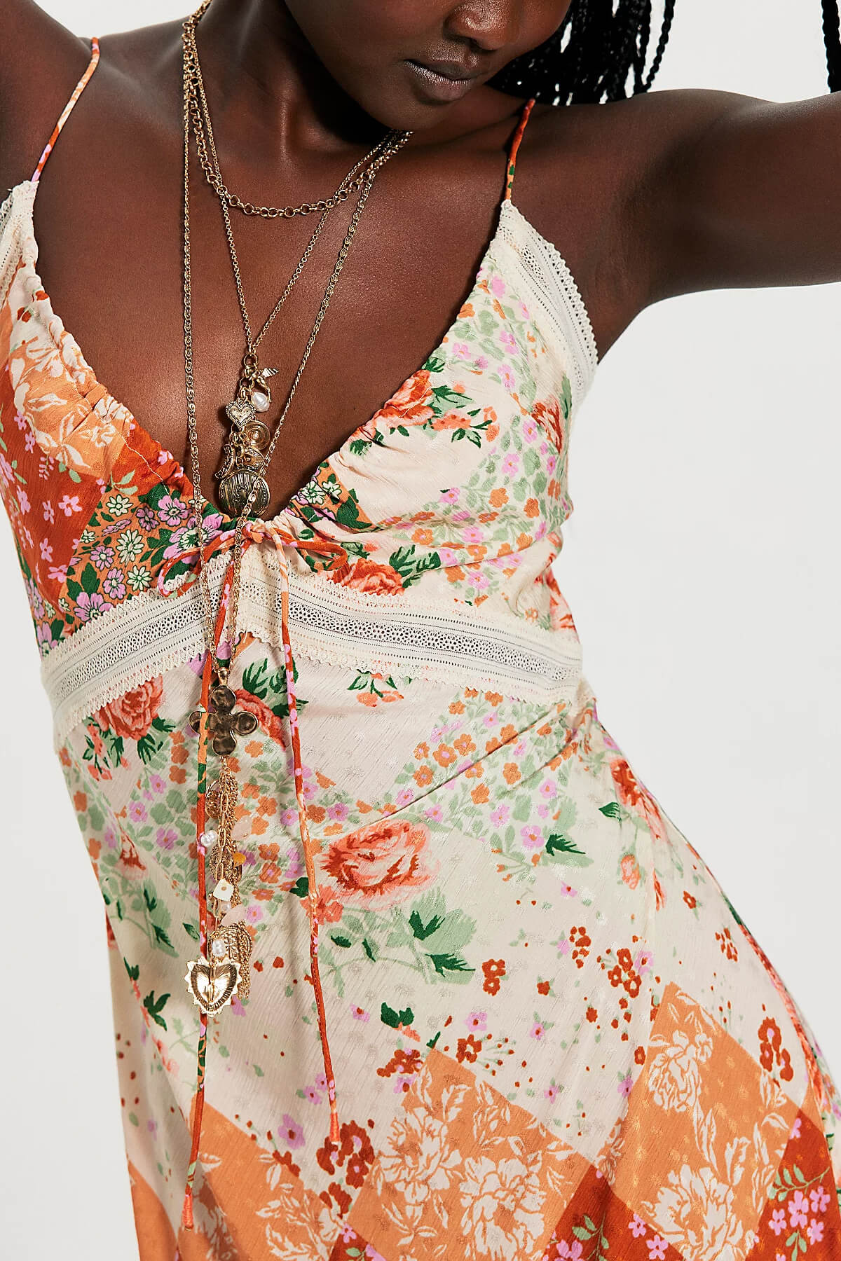 Free People Daisy Field Maxi in brown combo