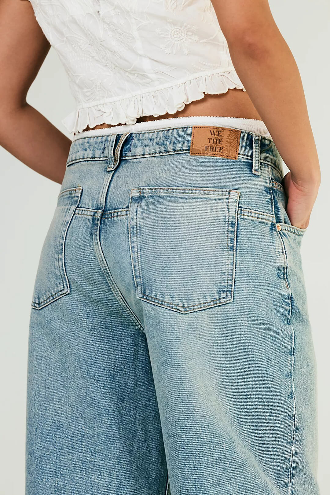 Free People Deep Trance Dropped BF Jeans in sweet dreams