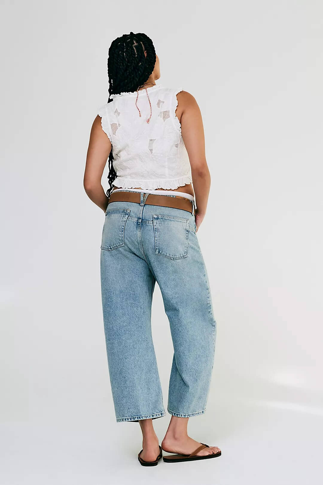 Free People Deep Trance Dropped BF Jeans in sweet dreams