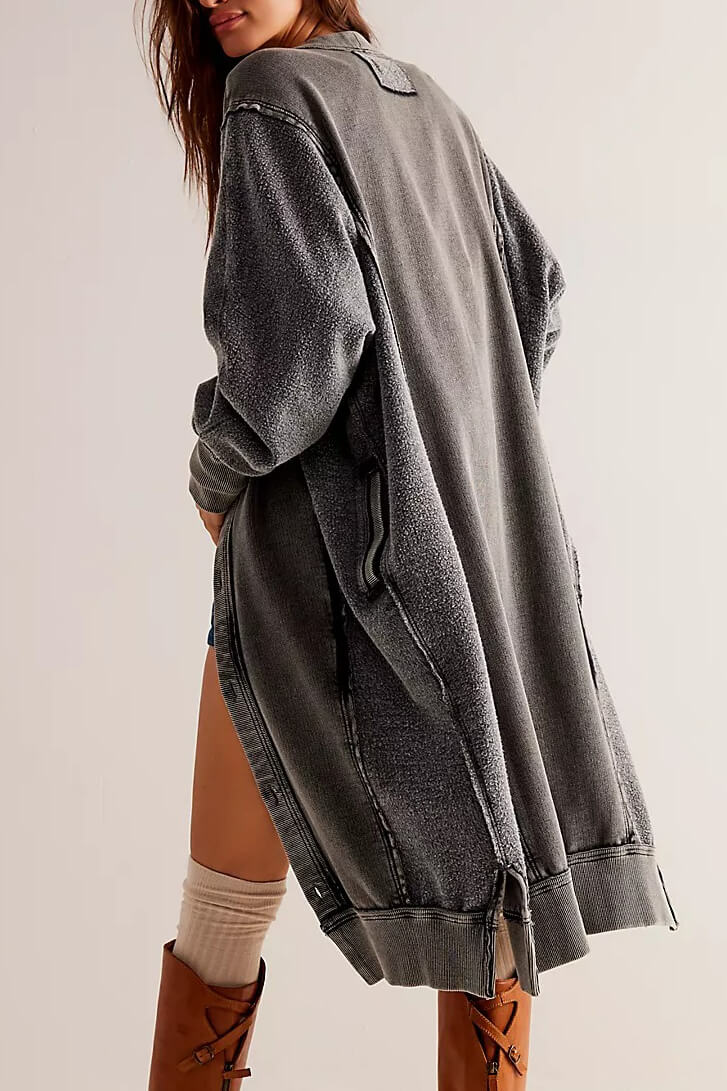 Free People dreamy blue cardi in washed black