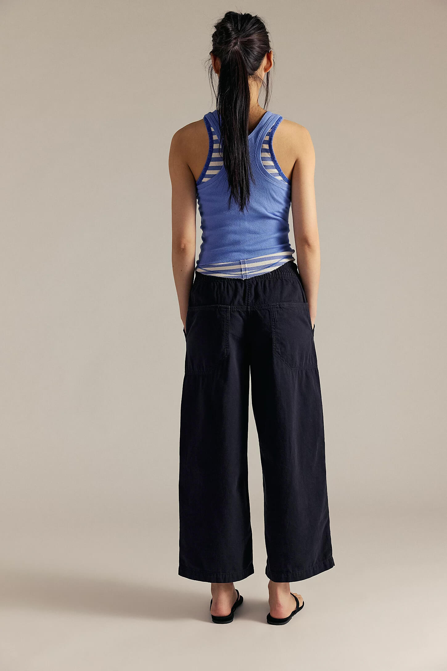 Free People easy peasy pull on pant in black