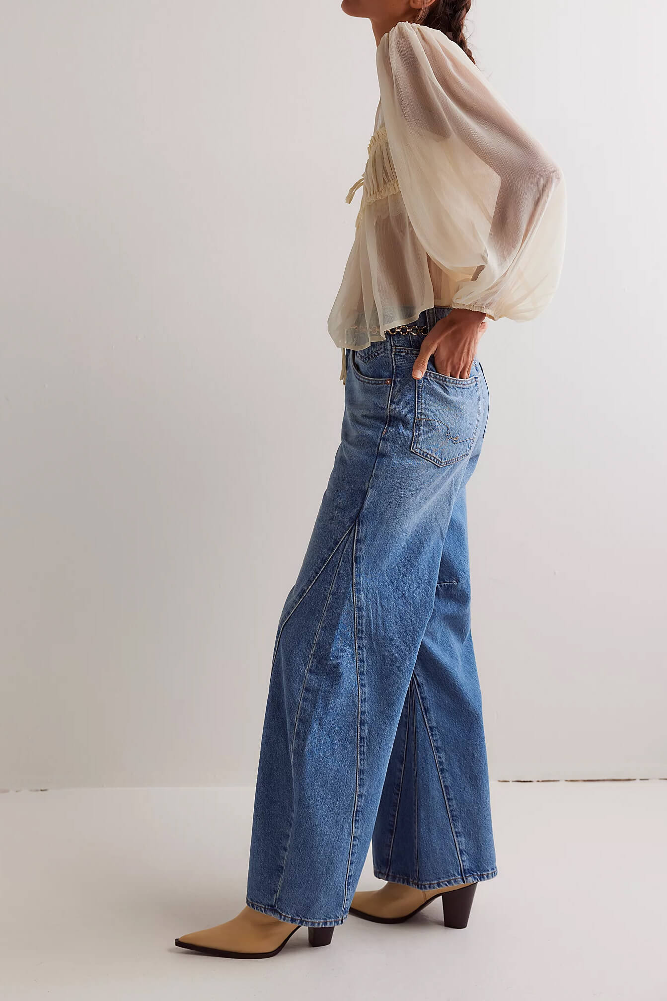Free People eden high slouchy jeans in homefree