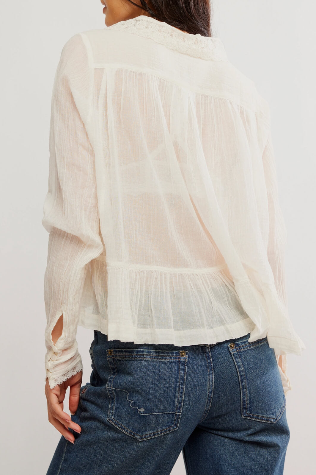 Free People elodie blouse in ivory
