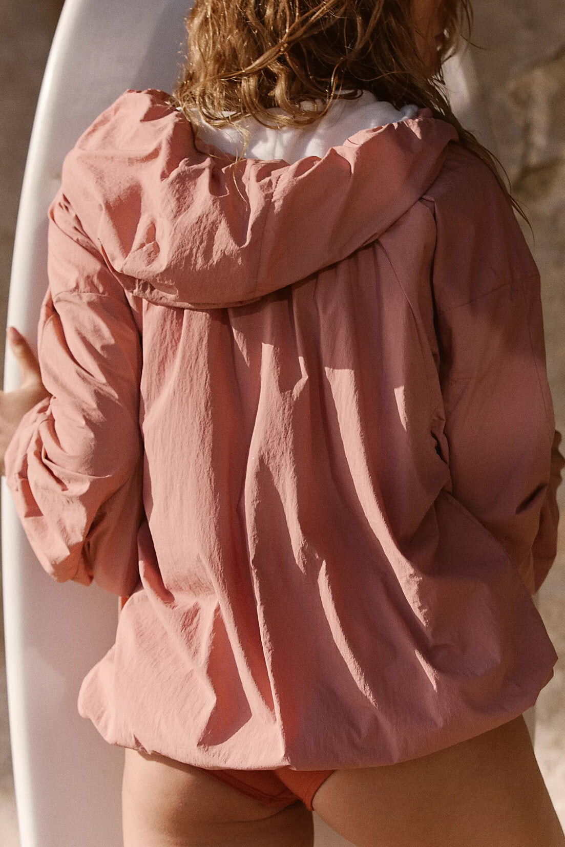 Free People Explore More Fleece Jacket in petal pink