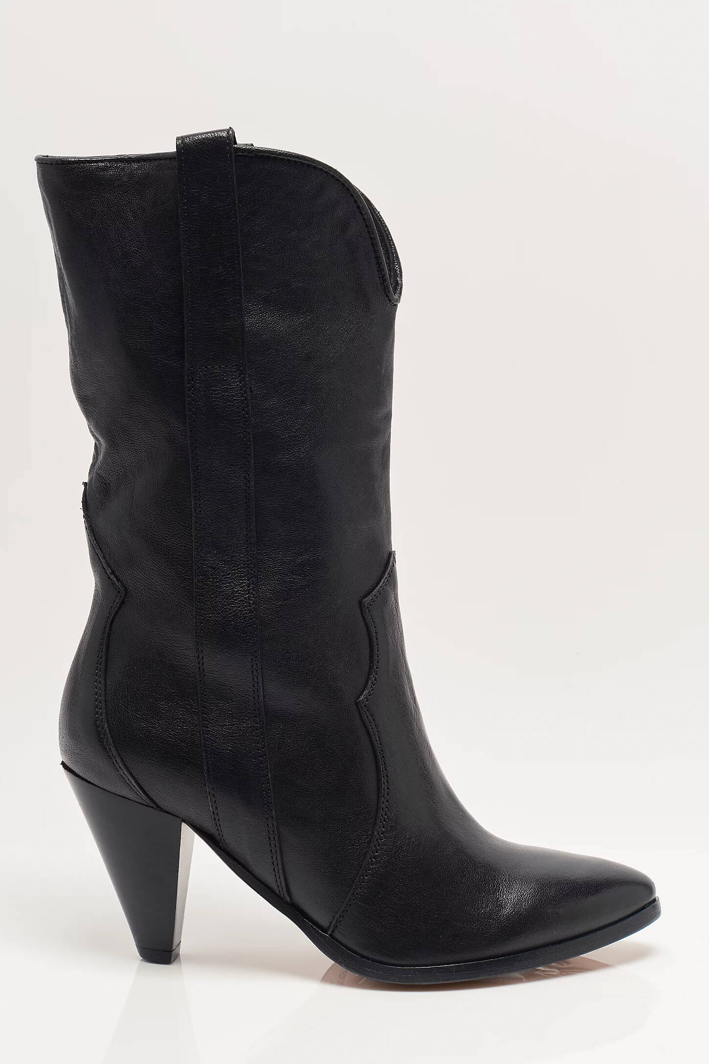 Free People Feather Heel Boot in black leather