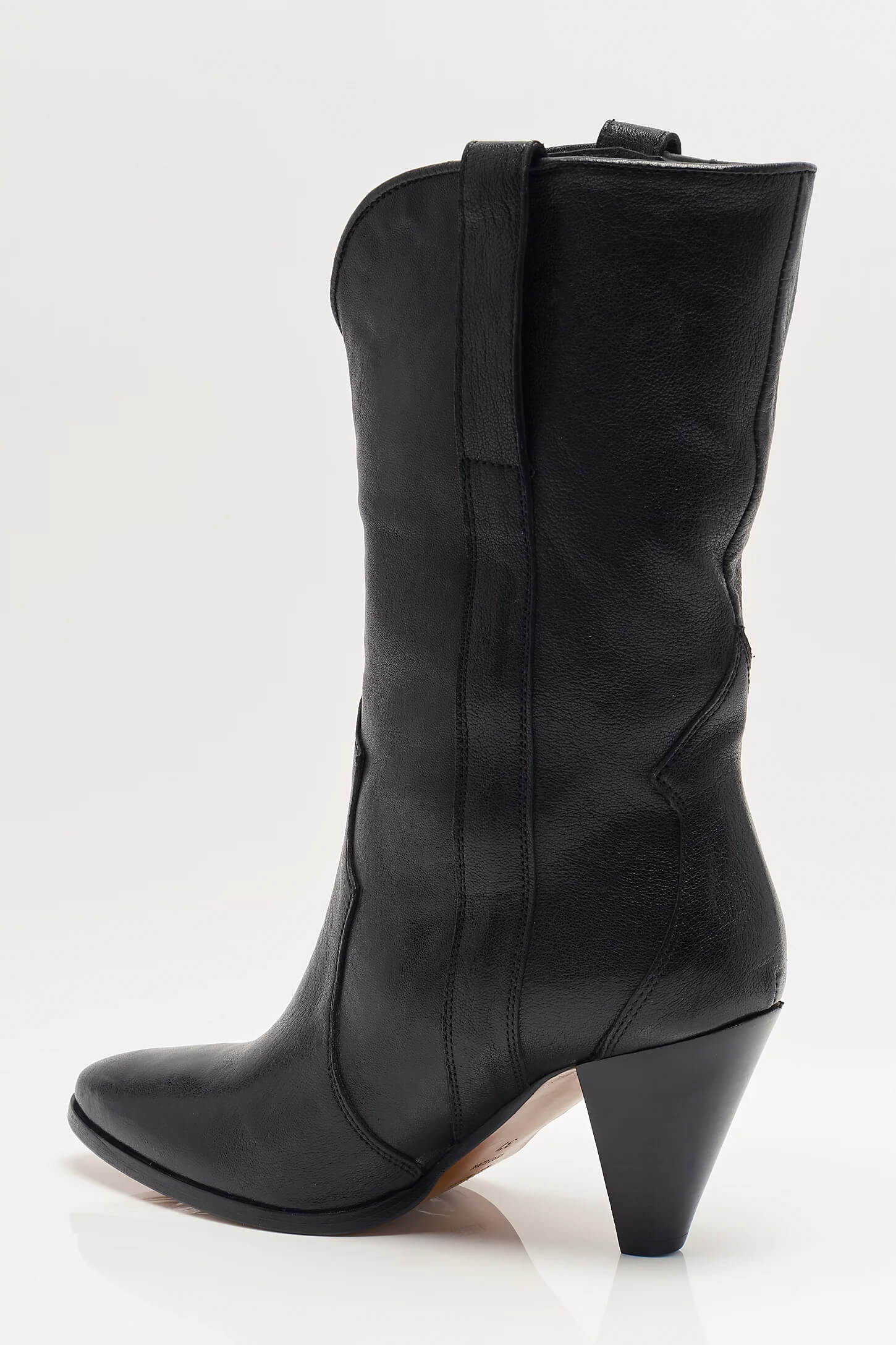 Free People Feather Heel Boot in black leather