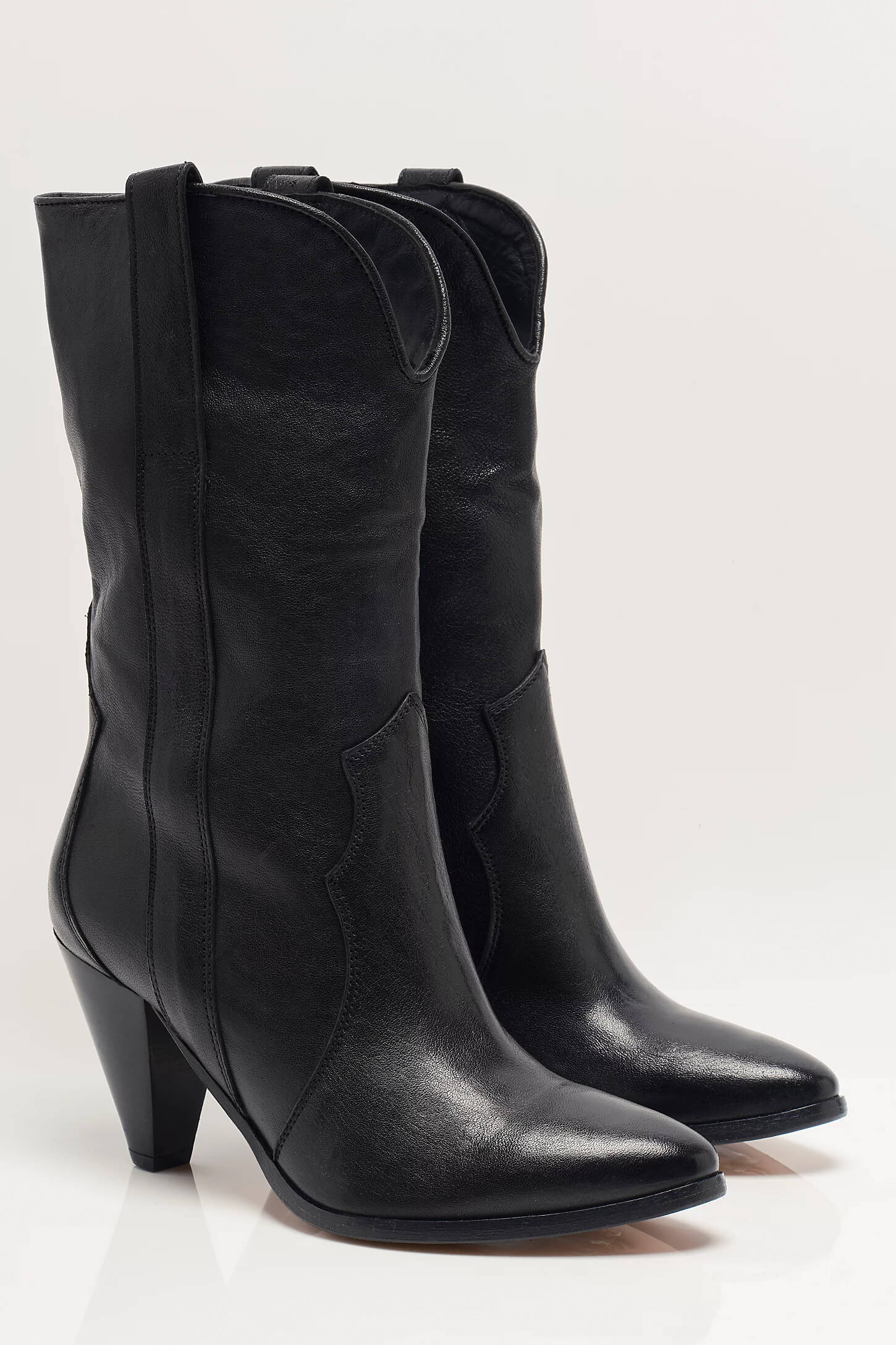 Free People Feather Heel Boot in black leather