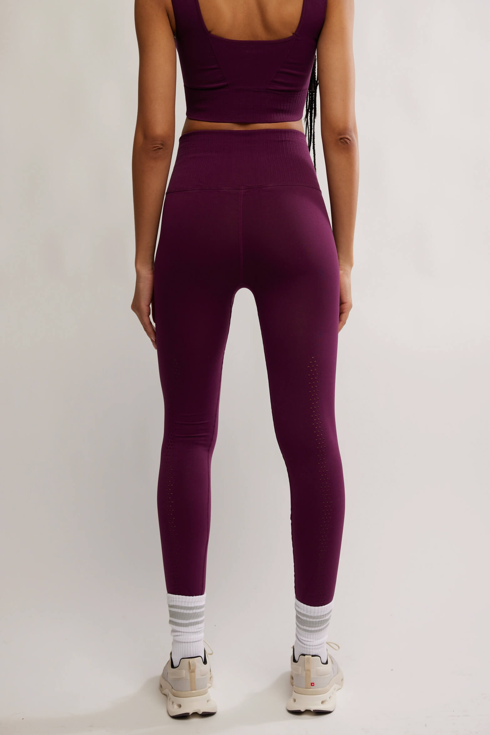 Free People Good Karma Legging in black cherry