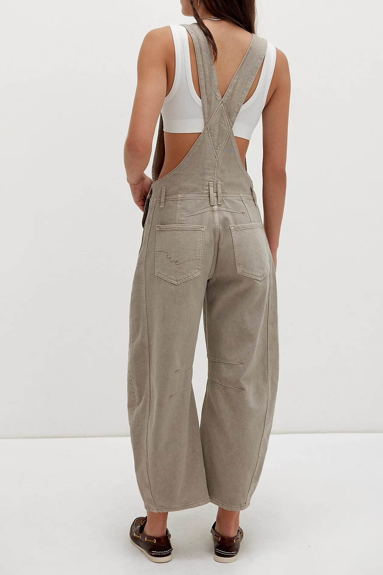 Free People good luck overall in cobblestone